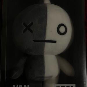 Black and White Plush Toy